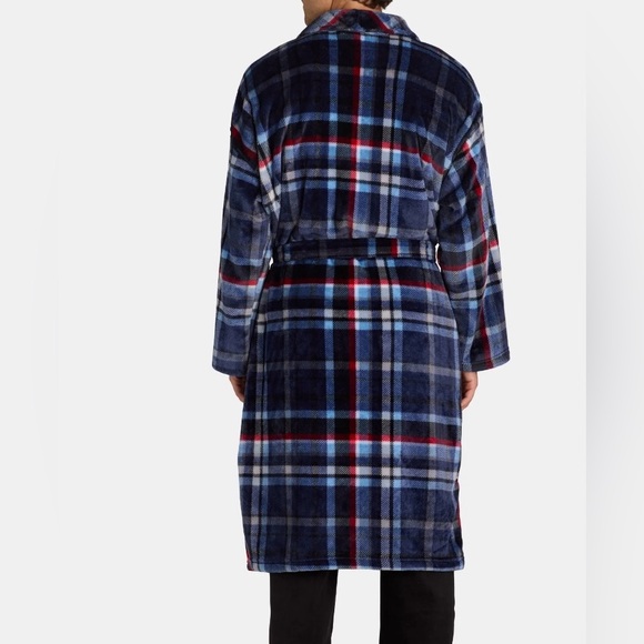 NEW💙George Ultra Plush Sleep Robe Navy Red White Blue Housecoat - Picture 2 of 2